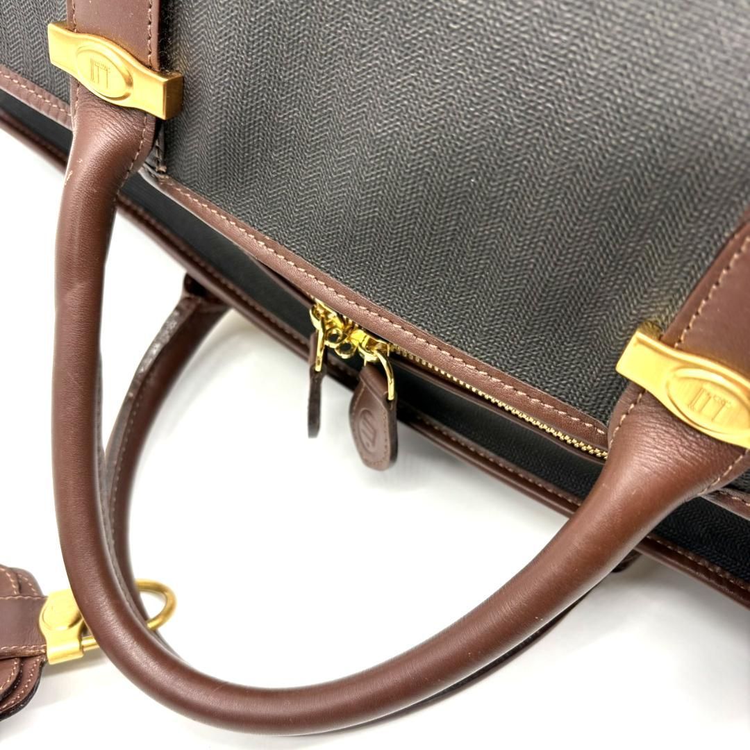 Dunhill ダンヒル PVC×レザー ボストンバッグ 大容量 旅行バッグ