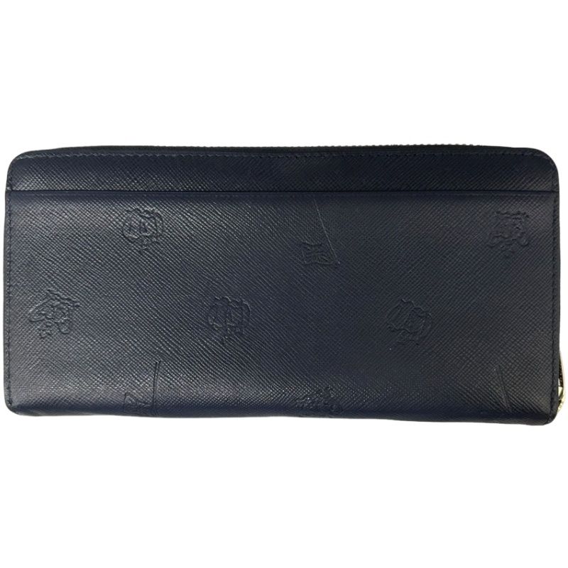Paul Smith ポール スミス ラウンドファスナー 長財布 PSC955 ネイビー レザー メンズ 【中古】 32601K307