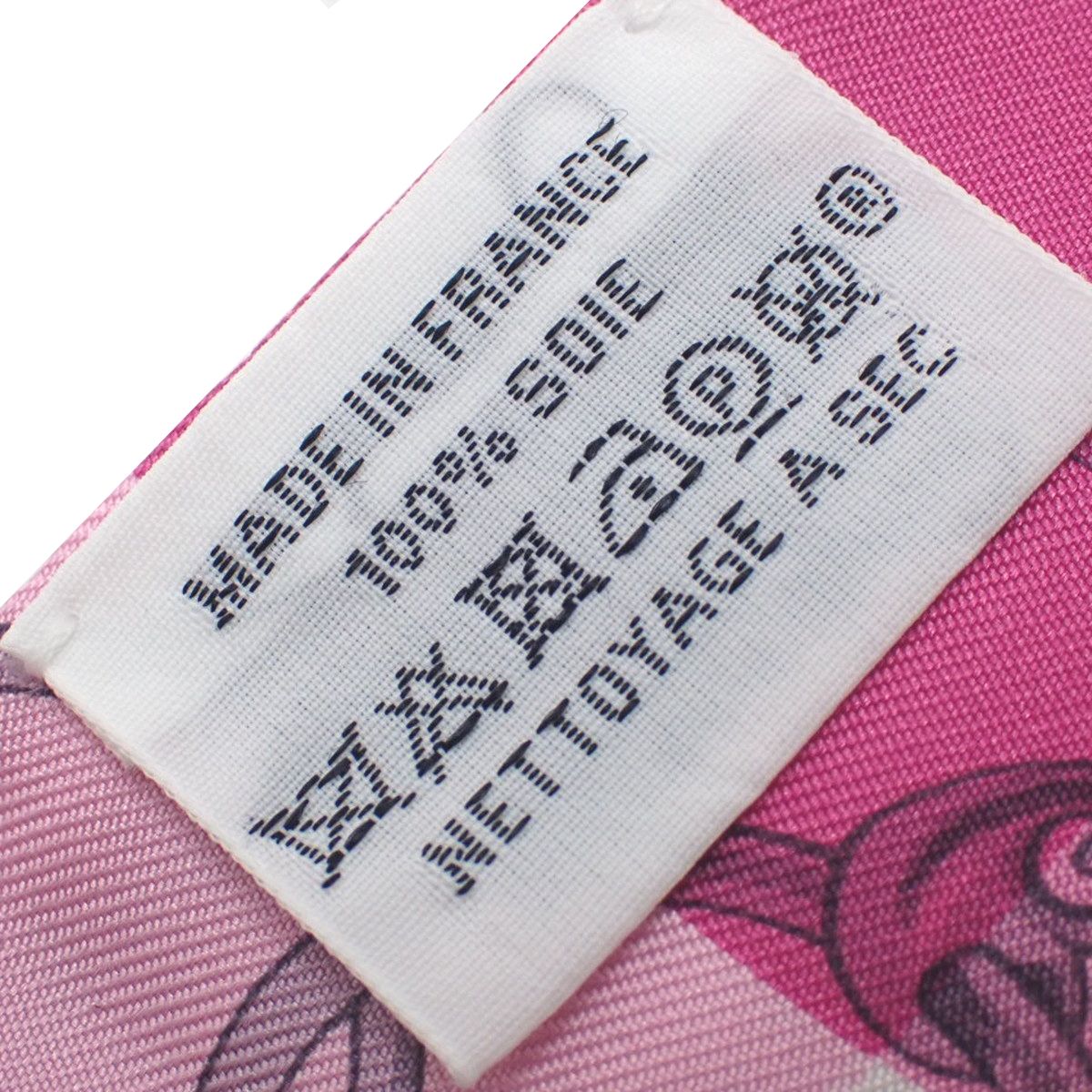 HERMES(エルメス) Mors et Gourmettes Vichy 馬銜と鎖 ツイリー ピンク