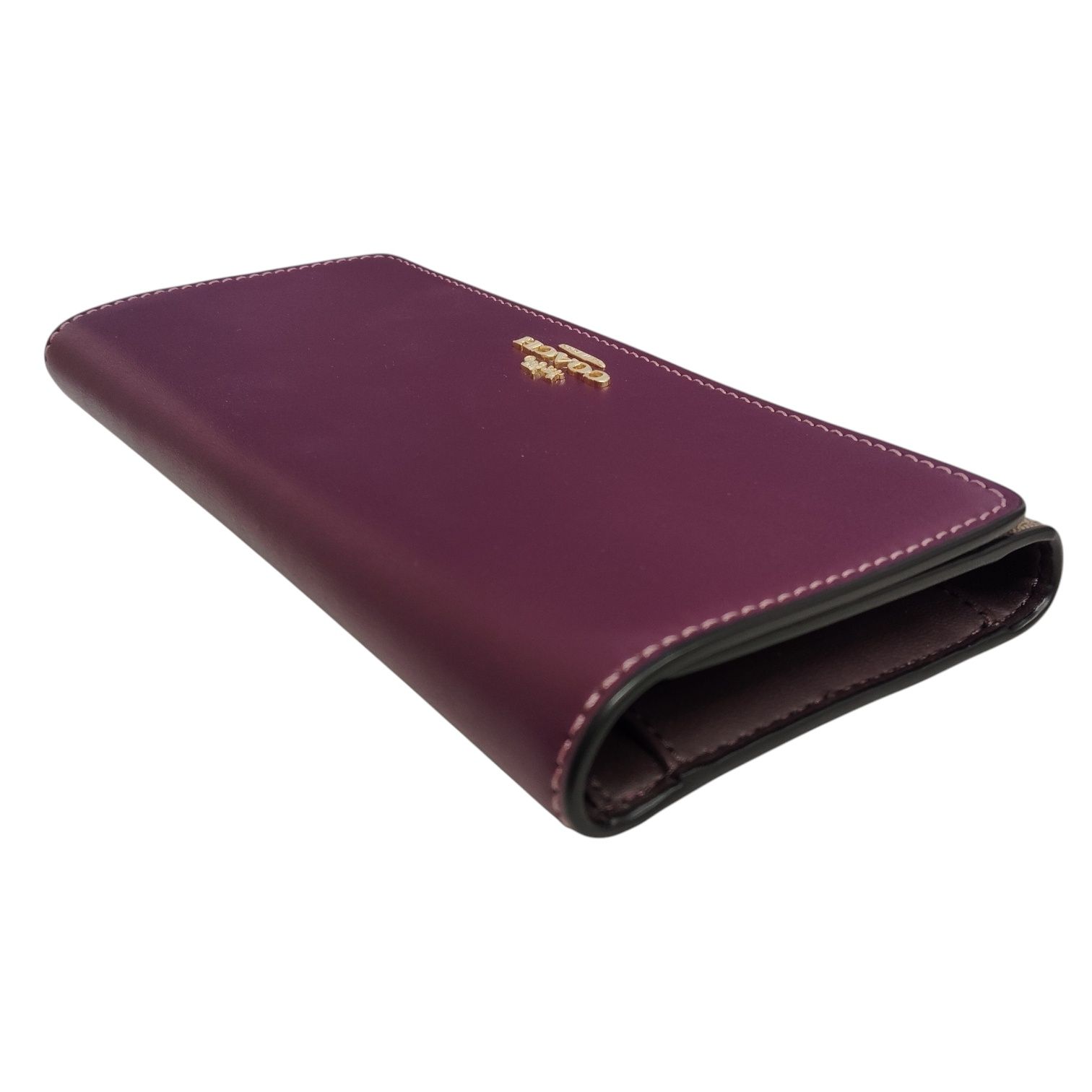 COACH コーチ C5966 シグネチャー レザー×PVC 三つ折り 長財布 レディース 【中古品】 M803RK COACH コーチ C5966 シグネチャー レザー×PVC 三つ折り 長財布