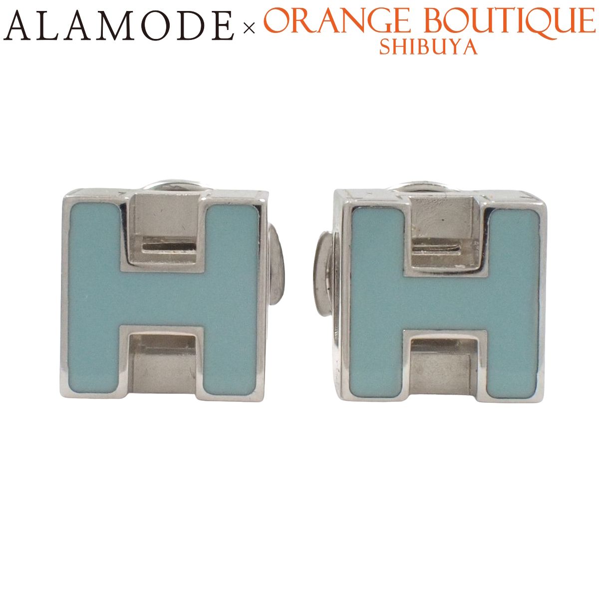 HERMES(エルメス) カージュ ド アッシュ Hキューブ ピアス メタル