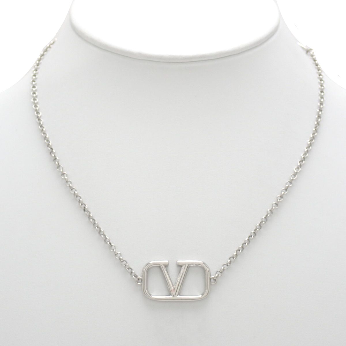 VALENTINO(ヴァレンティノ) Vロゴ シグネチャーネックレス メタル