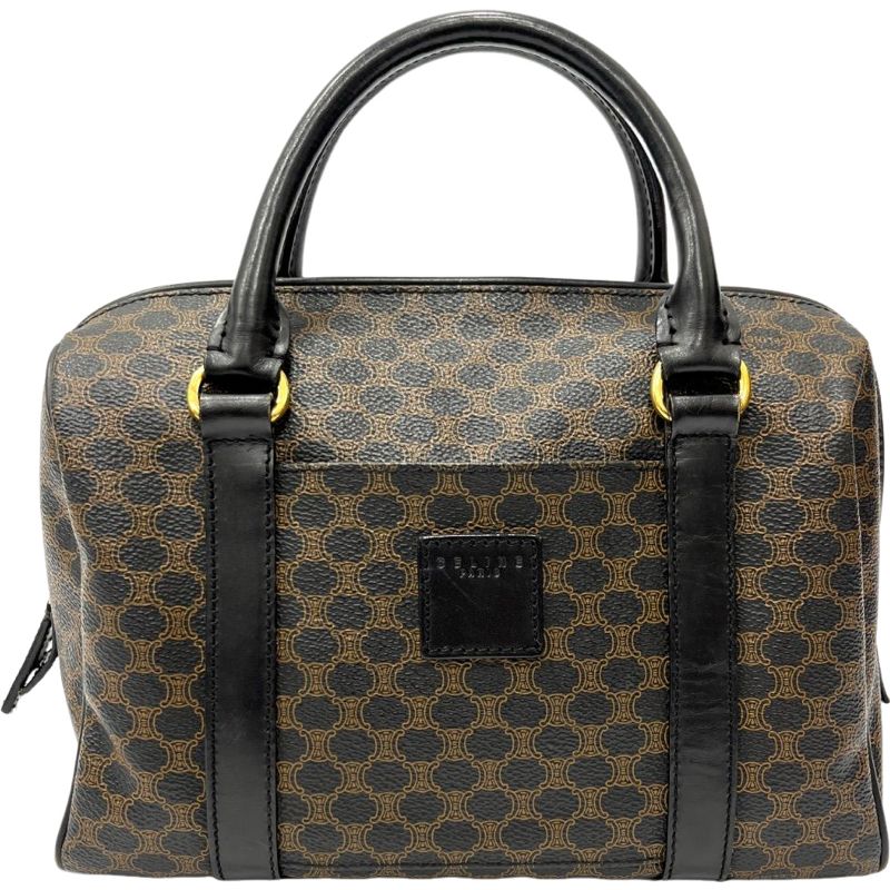 M*m様 ビンテージセリーヌ マカダム柄ボストンバッグ ハンドバッグ ブラゾン CELINE セリーヌ ヴィンテージ マカダム ブラゾン 柄 ロゴ レザー ミニ