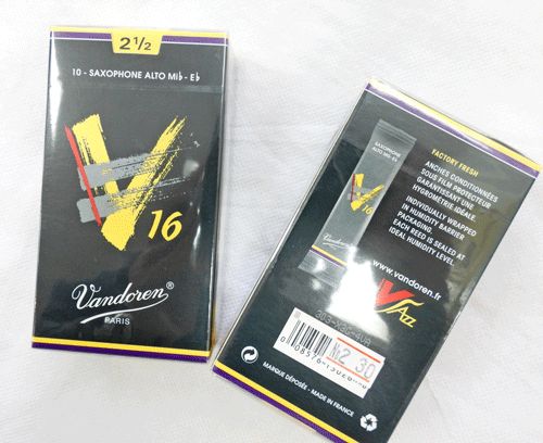 バンドーレン)アルトサックスリード V16 2.5番×2箱セット！＜人気商品