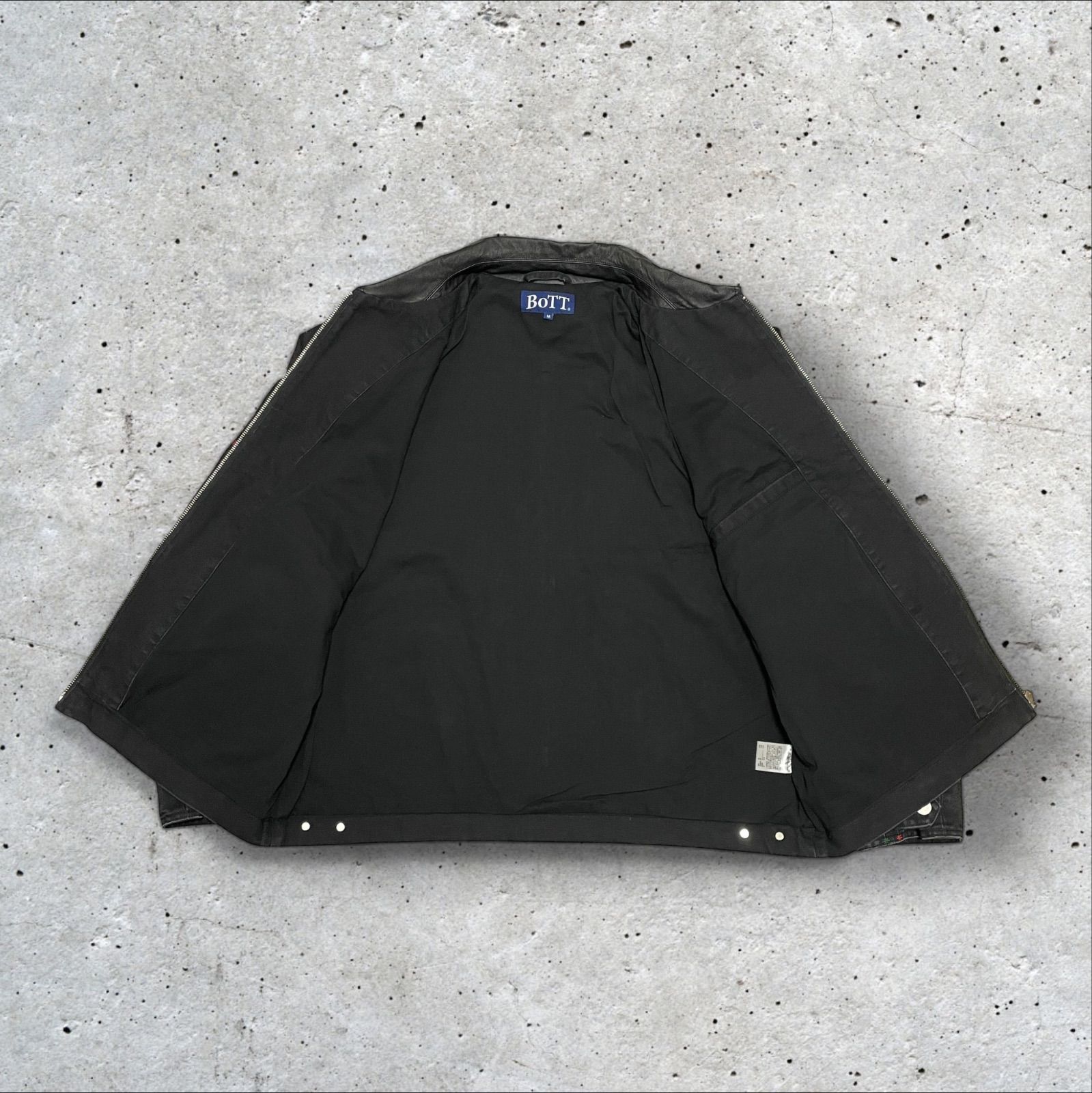 定価:49500円 BOTT Leather Collar Work Jacket 261BoTT03 BLACK M 