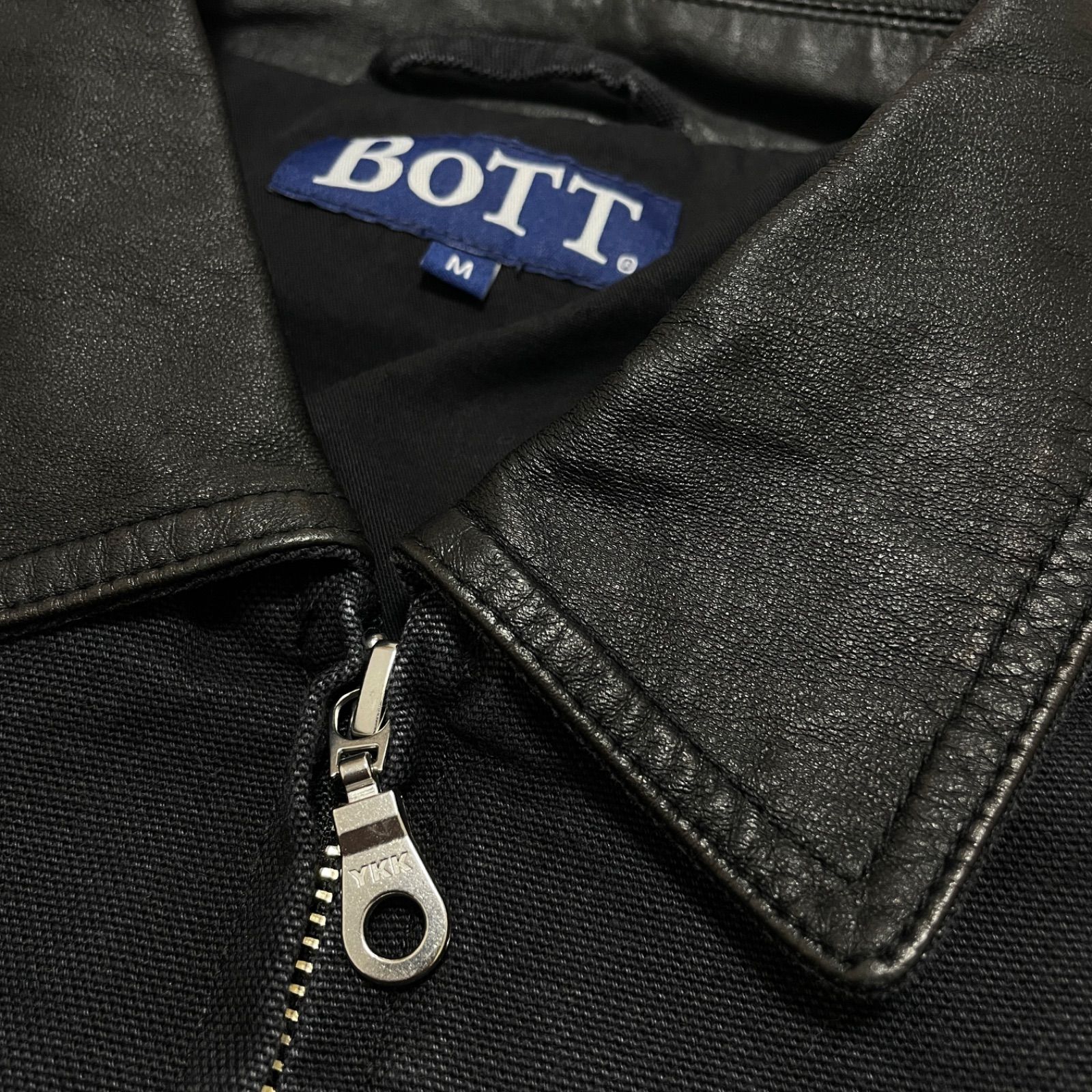 定価:49500円 BOTT Leather Collar Work Jacket 261BoTT03 BLACK M