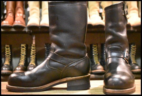 7.5E 良品 黒タグ Cマーク PT83】Chippewa チペワ エンジニア 27863 黒