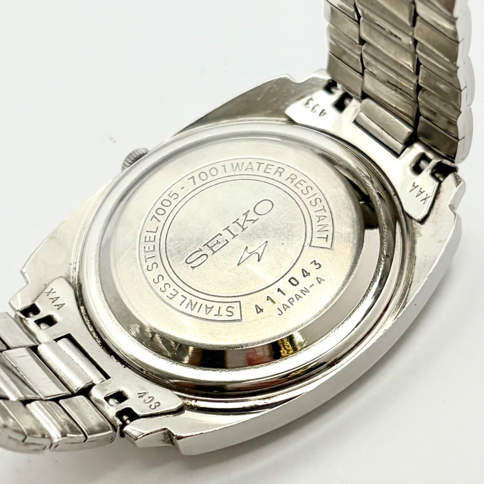 稼働】SEIKO セイコー 機械式 自動巻き デイト ネイビー メンズ 腕時計 