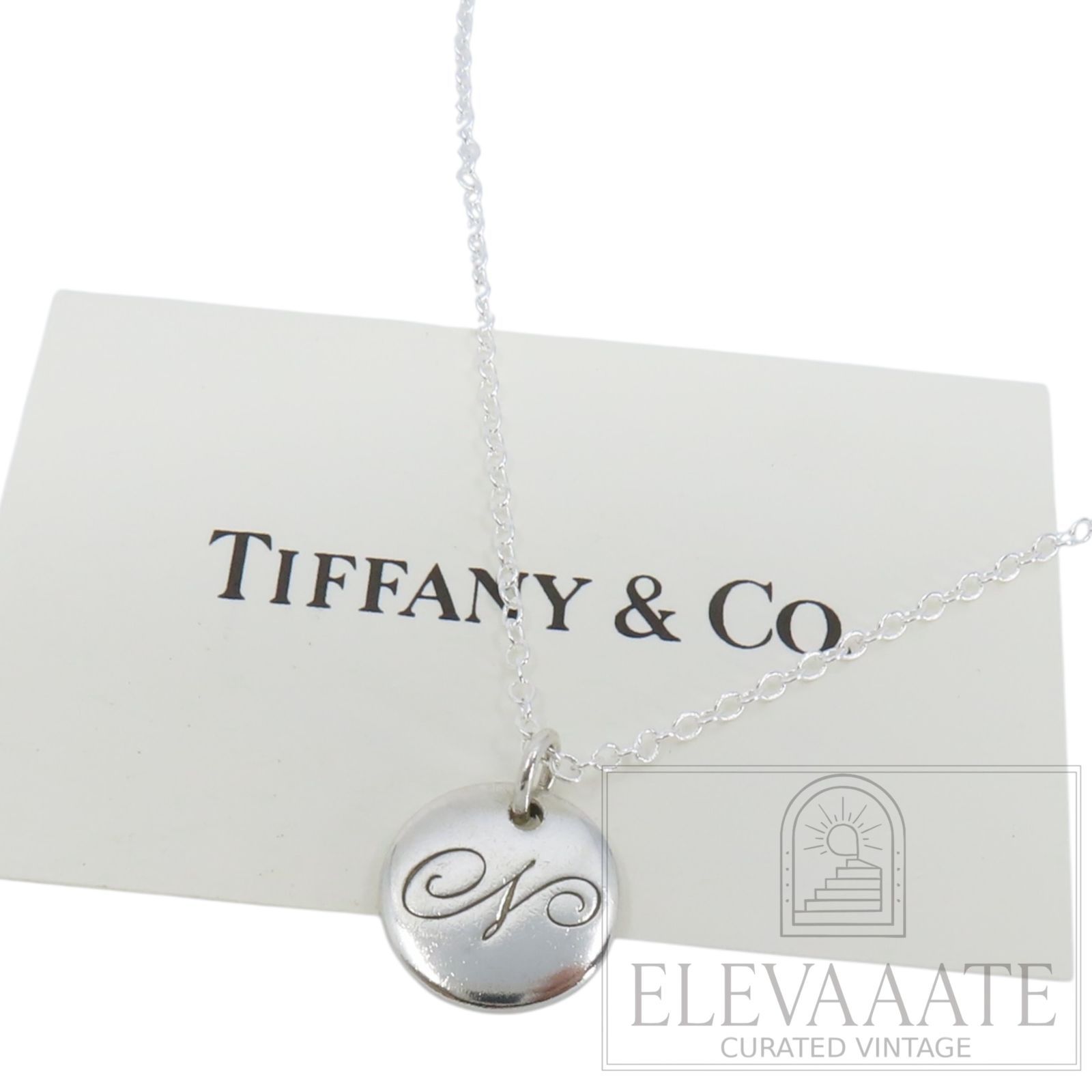美品 Tiffany&Co. ティファニー イニシャル N サークル シルバー