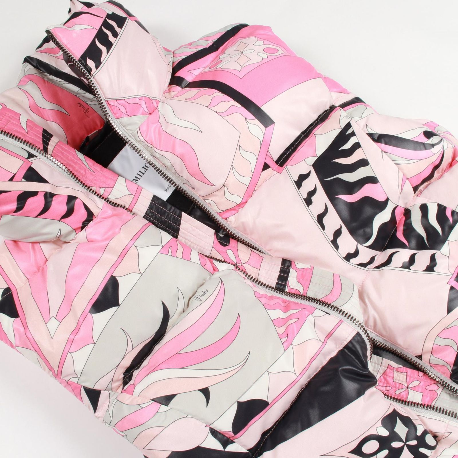 エミリオプッチ Emilio Pucci ダウンベスト プッチ柄 ナイロン ダウン