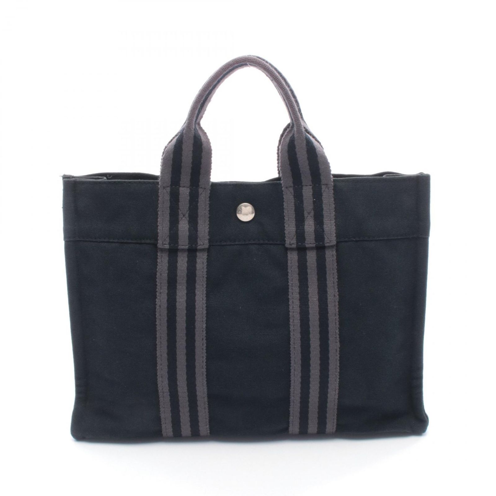 エルメス HERMES トートバッグ フールトゥPM ブラック キャンバス 