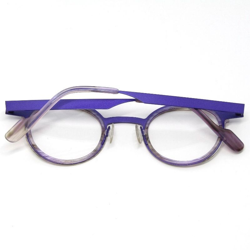 未使用 ANNE ET VALENTIN アンバレンタイン メガネフレーム FANZINE フランス製 ファンジン U240 バイオレット/グレーササ 61004832 未使用 ANNE ET VALENTIN アンバレンタイン メガネフレーム FANZINE