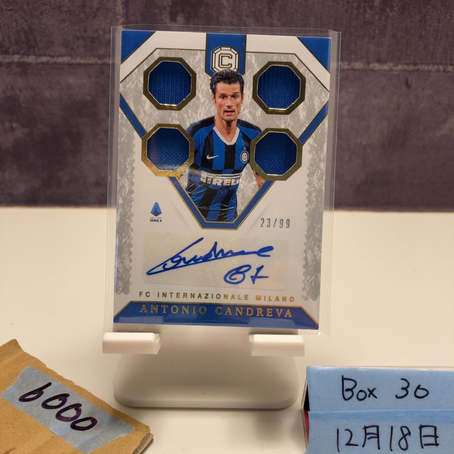 Soccer 2019-20 Panini Antonio Candreva 23/99 直筆サインカード