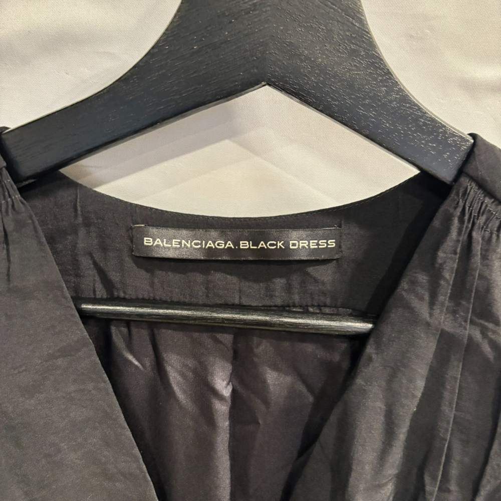 バレンシアガ BALENCIAGA ブラックドレス シルク ワンピース