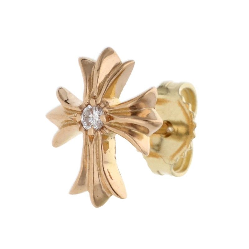 クロムハーツ 22K No2 CH CRS DIA/22K CHクロススタッド 1ダイヤ