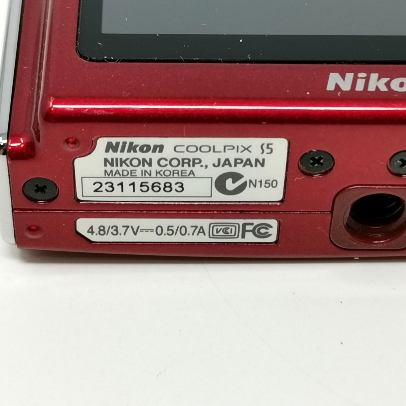 ニコン COOLPIX S5 デジタルカメラ レッド 赤 ジャンク バリアーエラー 