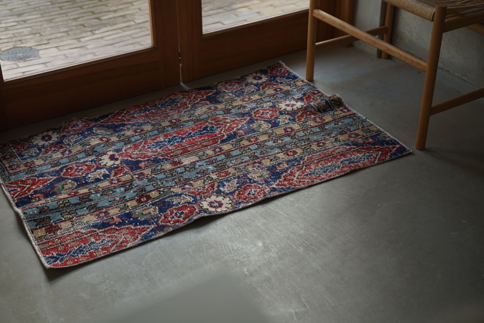 ヴィンテージラグ トルコ ウシャク パッチワーク 113 × 73 cm No