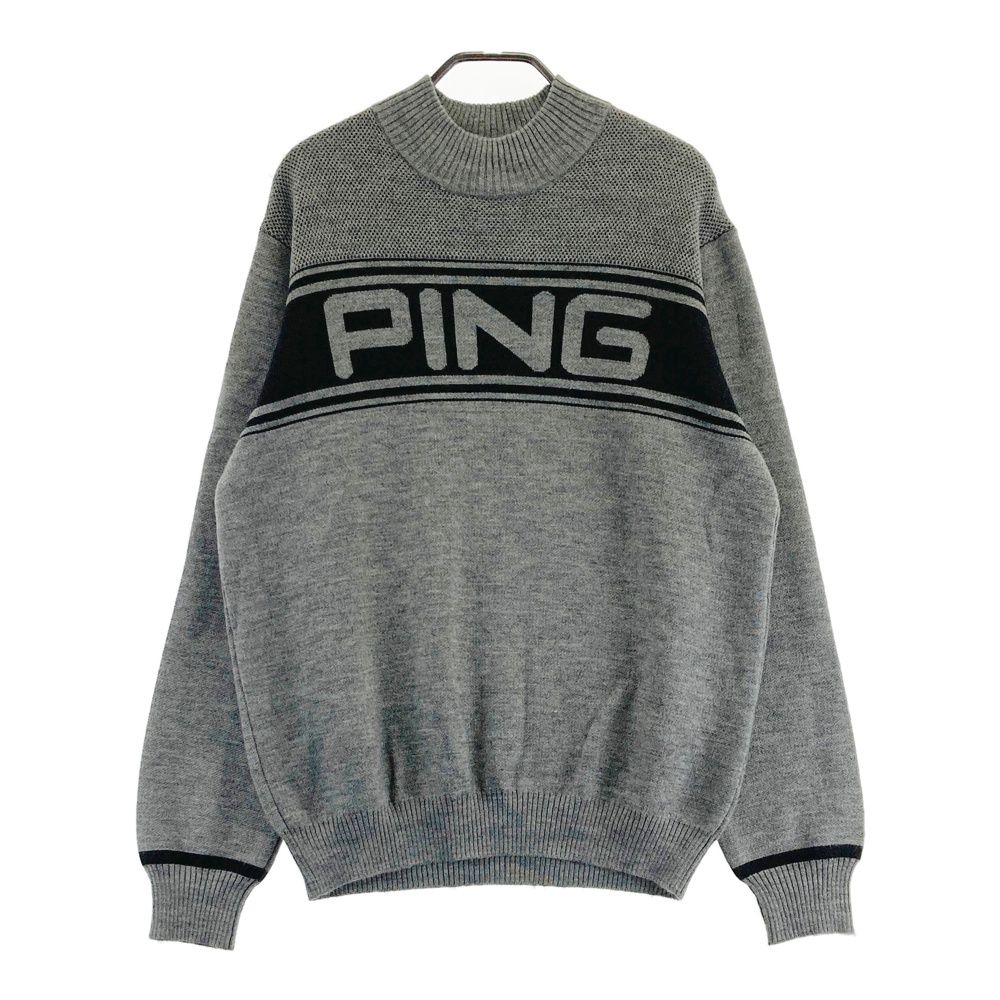 PING ゴルフウェア　セーター　ダークグレー　Mサイズ サイズ：M PING ピン ウール混 ニットセーター グレー系 [240101609055
