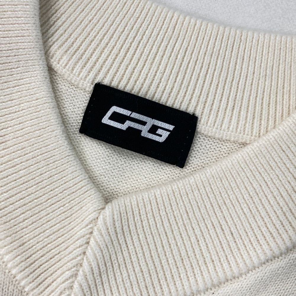 サイズ：3 CPG GOLF シーピージーゴルフ Vネックニットセーター