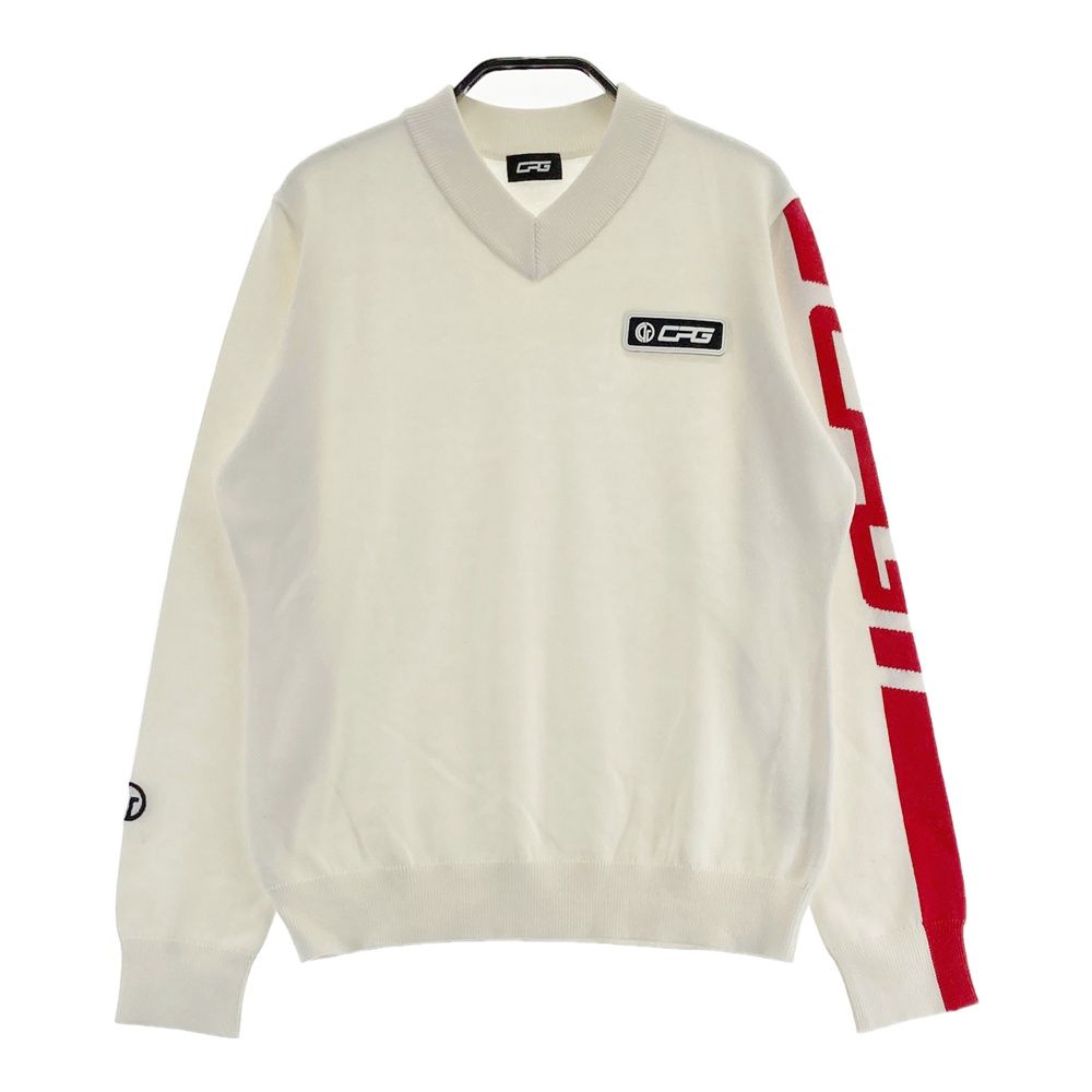 サイズ：3 CPG GOLF シーピージーゴルフ Vネックニットセーター