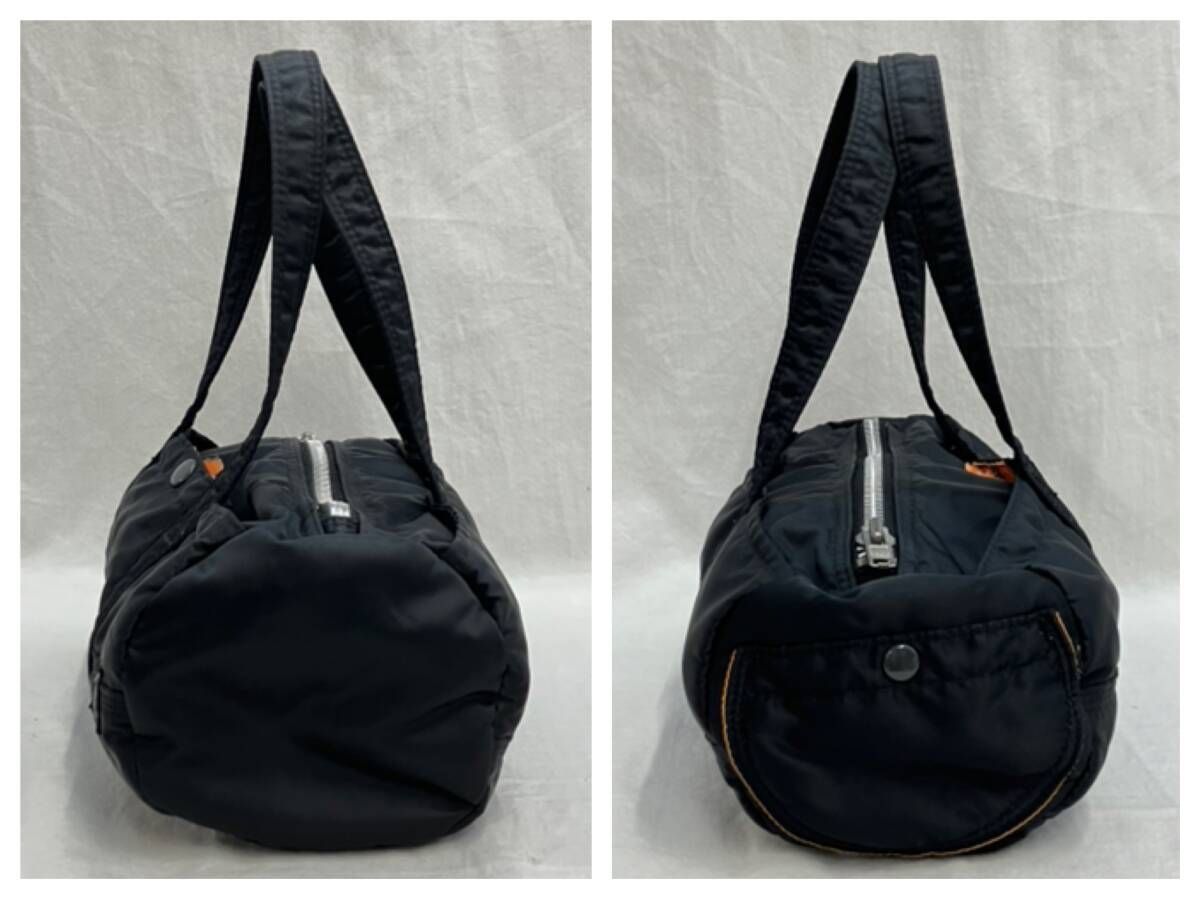PORTER ポーター タンカーシリー ミニボストンバッグ 黒×オレンジ