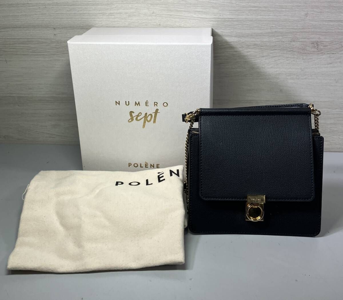 POLENE/ポレーヌ/ショルダーバッグ/NUMERO Sept Mini ブラック - メルカリ