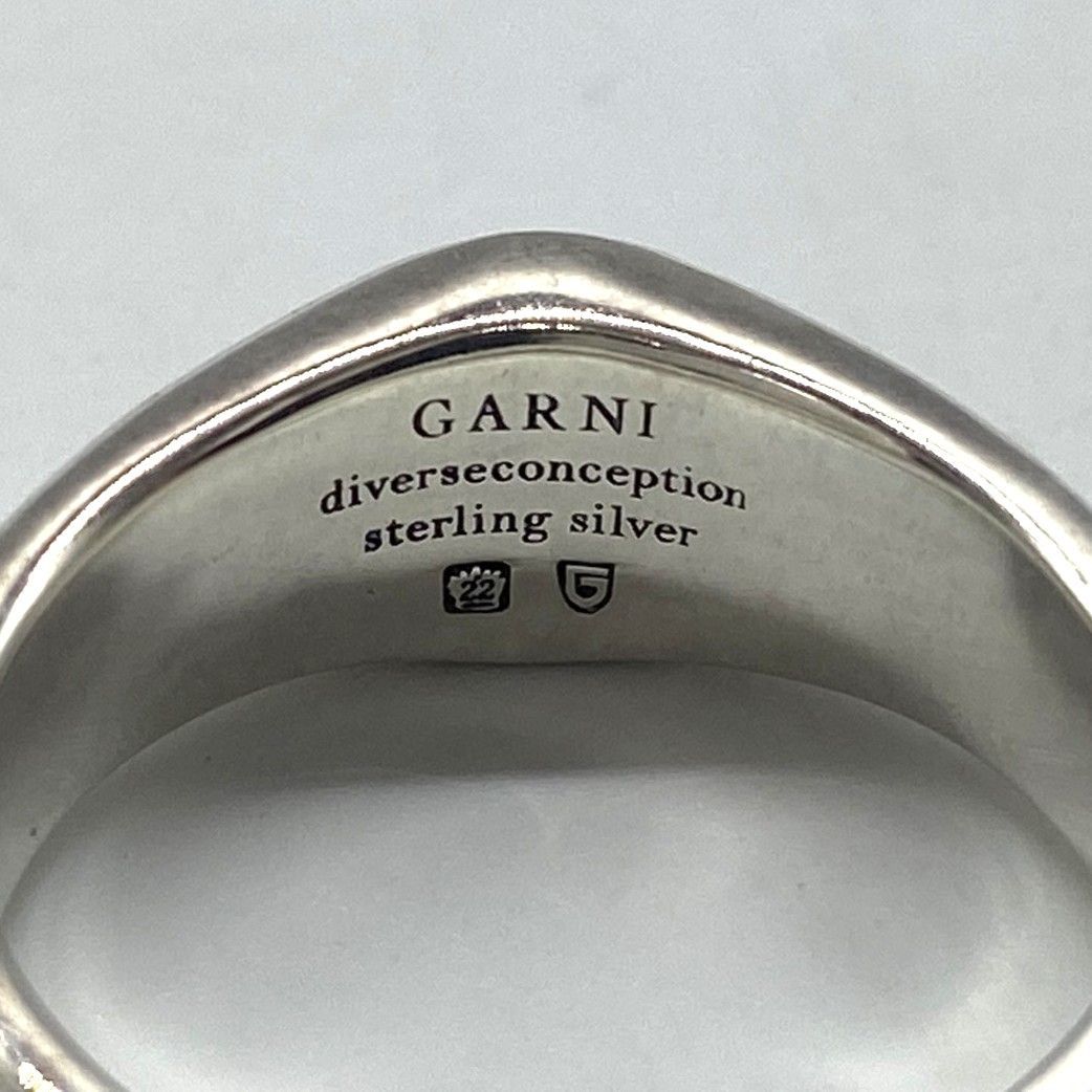 ☆GARNI ガルニ Round Stone Ring sterling silver リング 指輪 17号