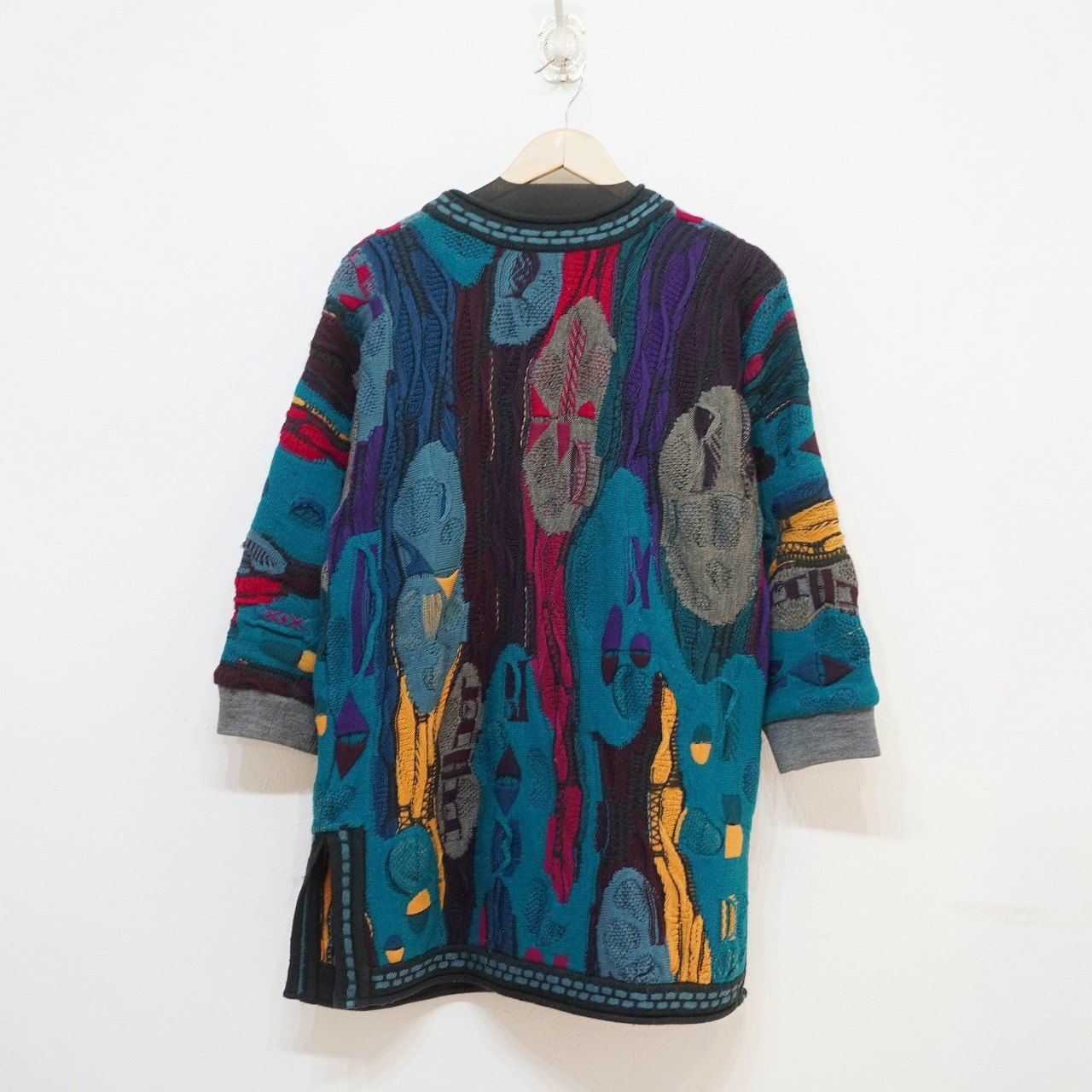 クージー (S) coogi ウールニットカーディガン オーストラリア製 古着