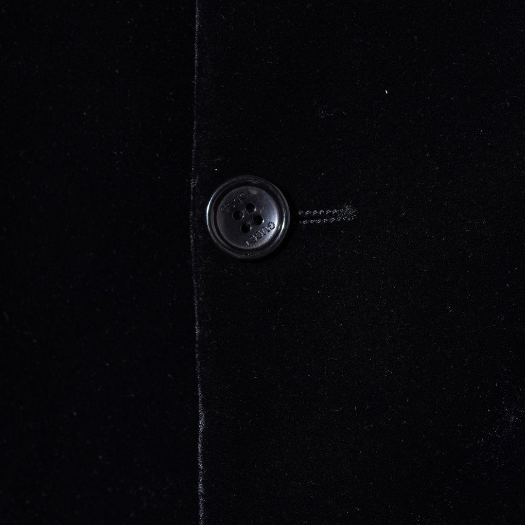 イタリア製 00s グッチ GUCCI ウール ベルベット ジャケット