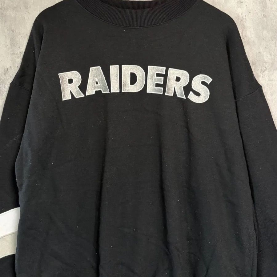 90s】スターター レイダース スウェット 黒 XL NFL STARTER RAIDERS