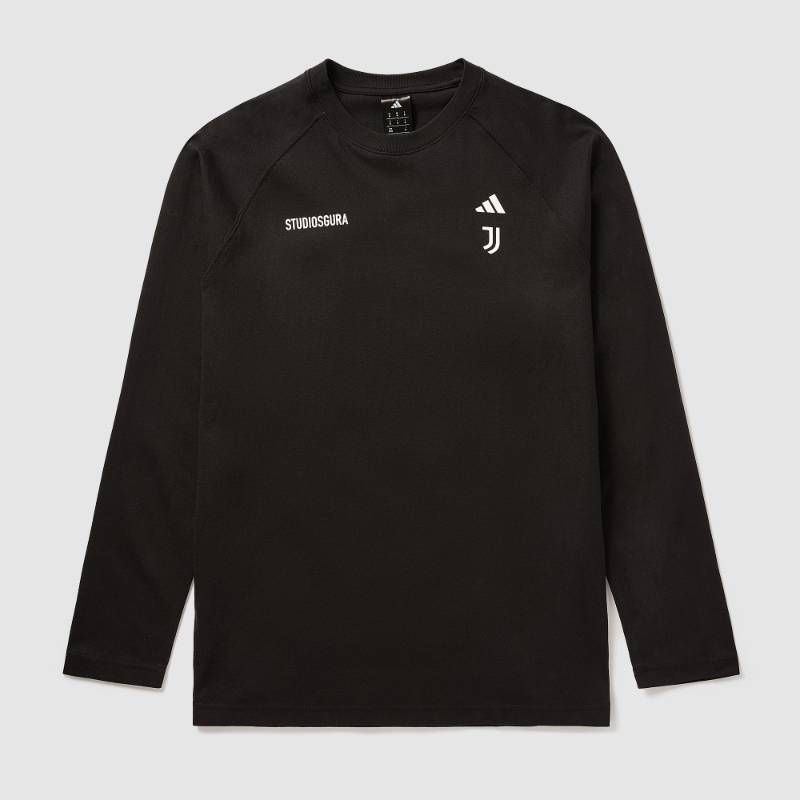 【送料無料・匿名配送】adidas アディダス ユヴェントス × Sgura コラボ 長袖 Tシャツ 黒 新品 正規品 日本未発売
