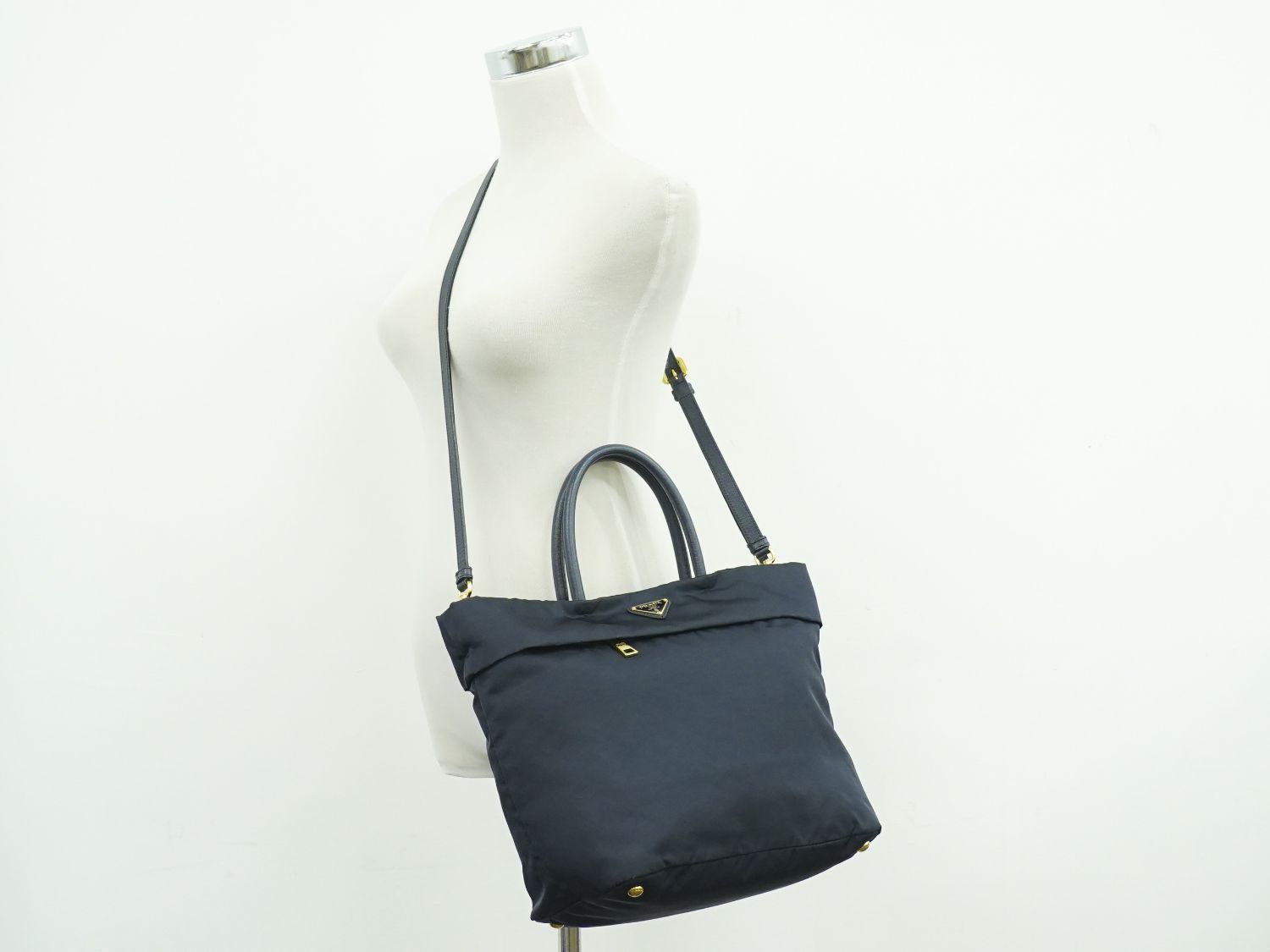 本物 プラダ PRADA ナイロン 2WAY ショルダーバッグ トートバッグ 
