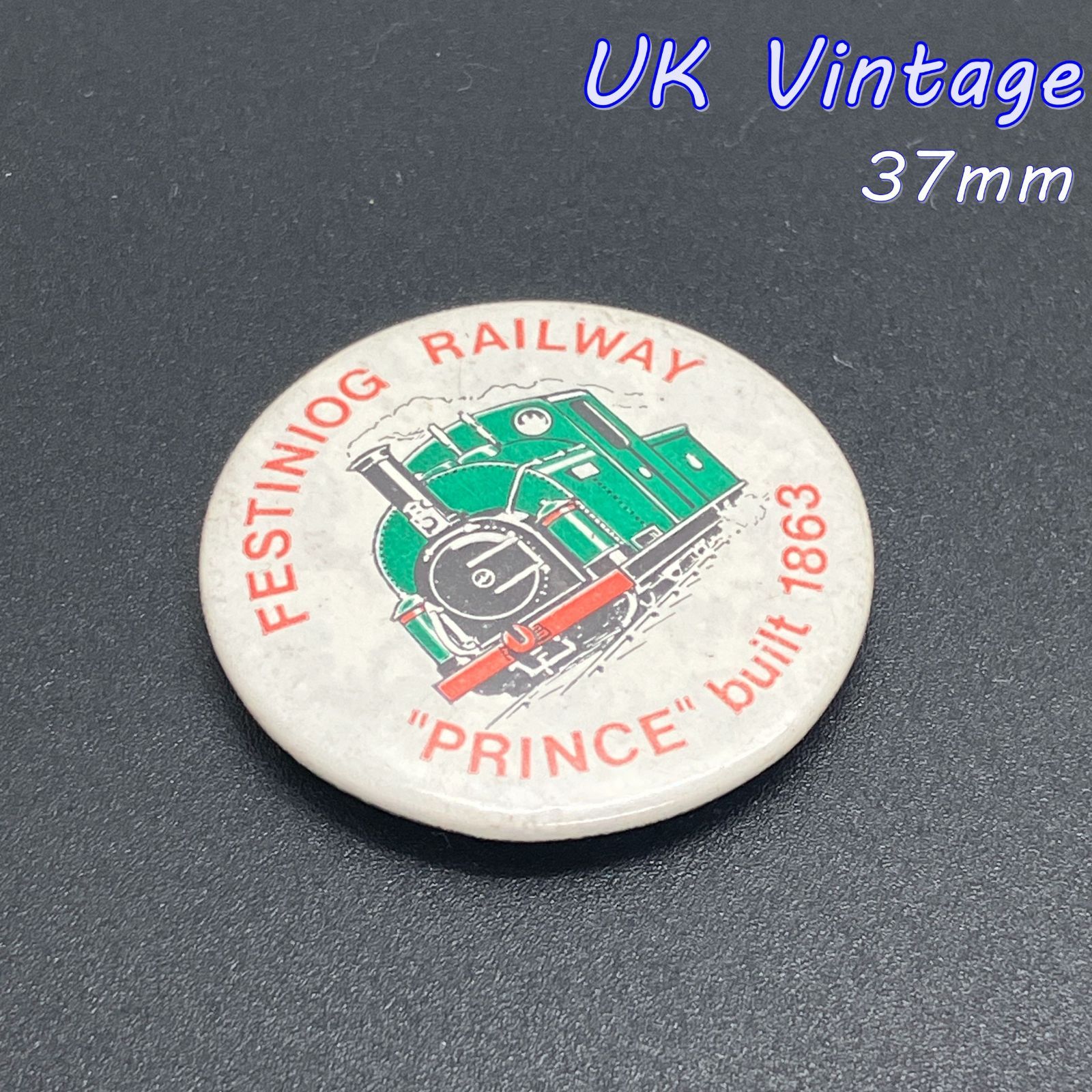 缶バッジ イギリス 輸入 雑貨 ビンテージ 『 フェスティニオグ鉄道 