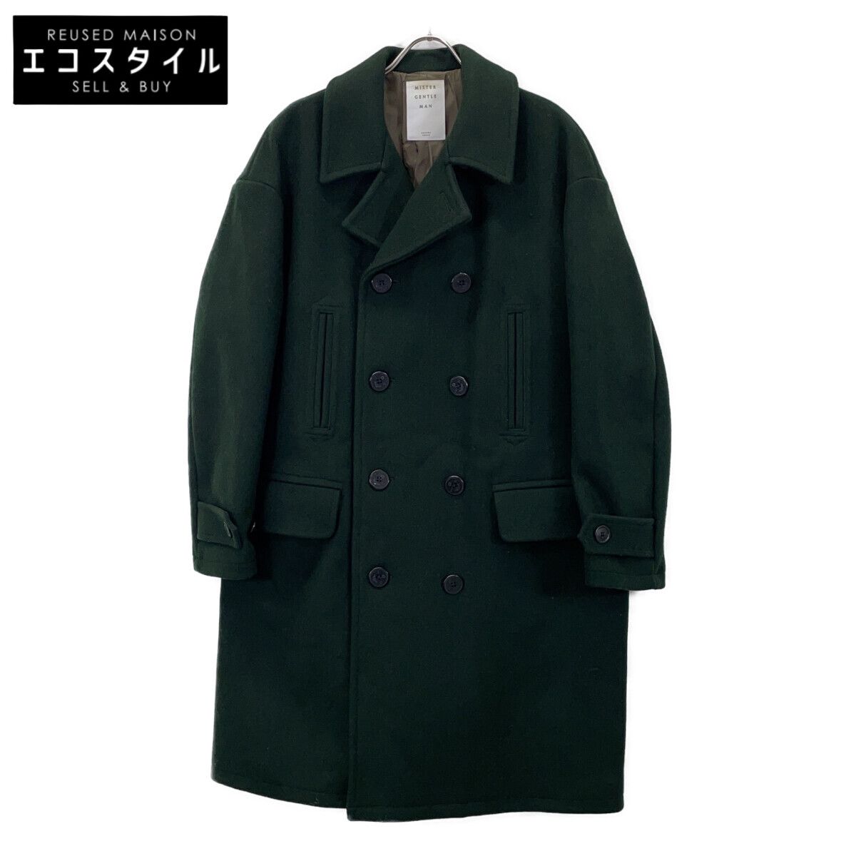 MR.GENTLEMAN ミスタージェントルマン ｸﾞﾘｰﾝ MGL-OT04 ｳｰﾙ ﾁｪｽﾀｰ ﾛﾝｸﾞP