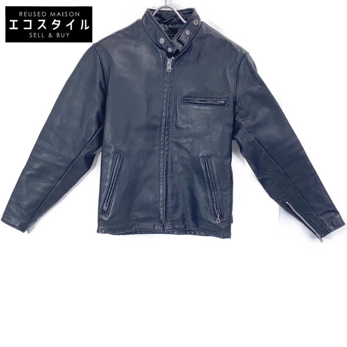 SCHOTT ショット 641 ﾌﾞﾗｯｸｼﾝｸﾞﾙﾚｻﾞｰﾗｲﾀﾞｰｽｼﾞｬｹｯﾄ 【公式通販】