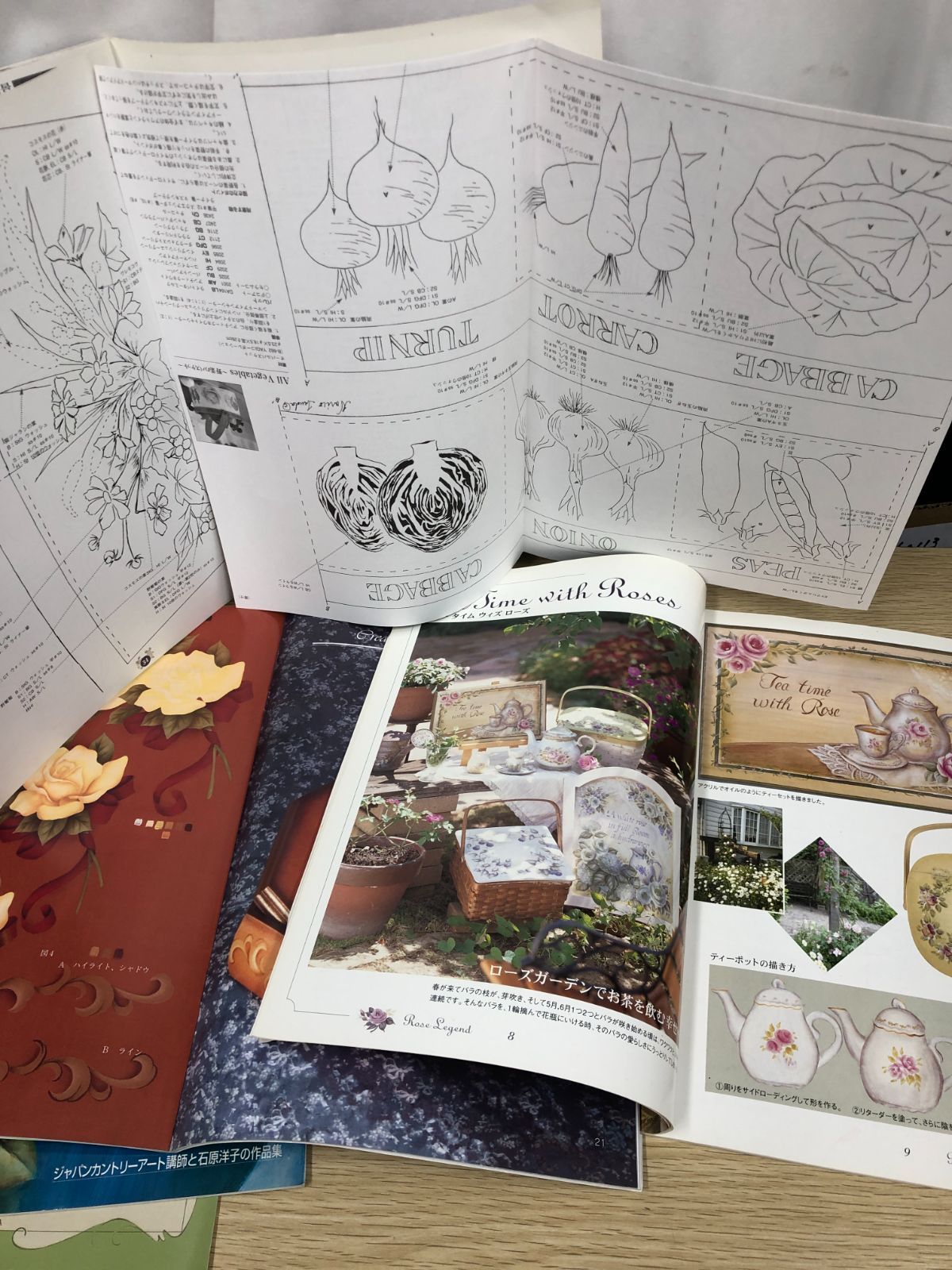 トールペイント】日本人アーティストトールペイント作品集5冊セット