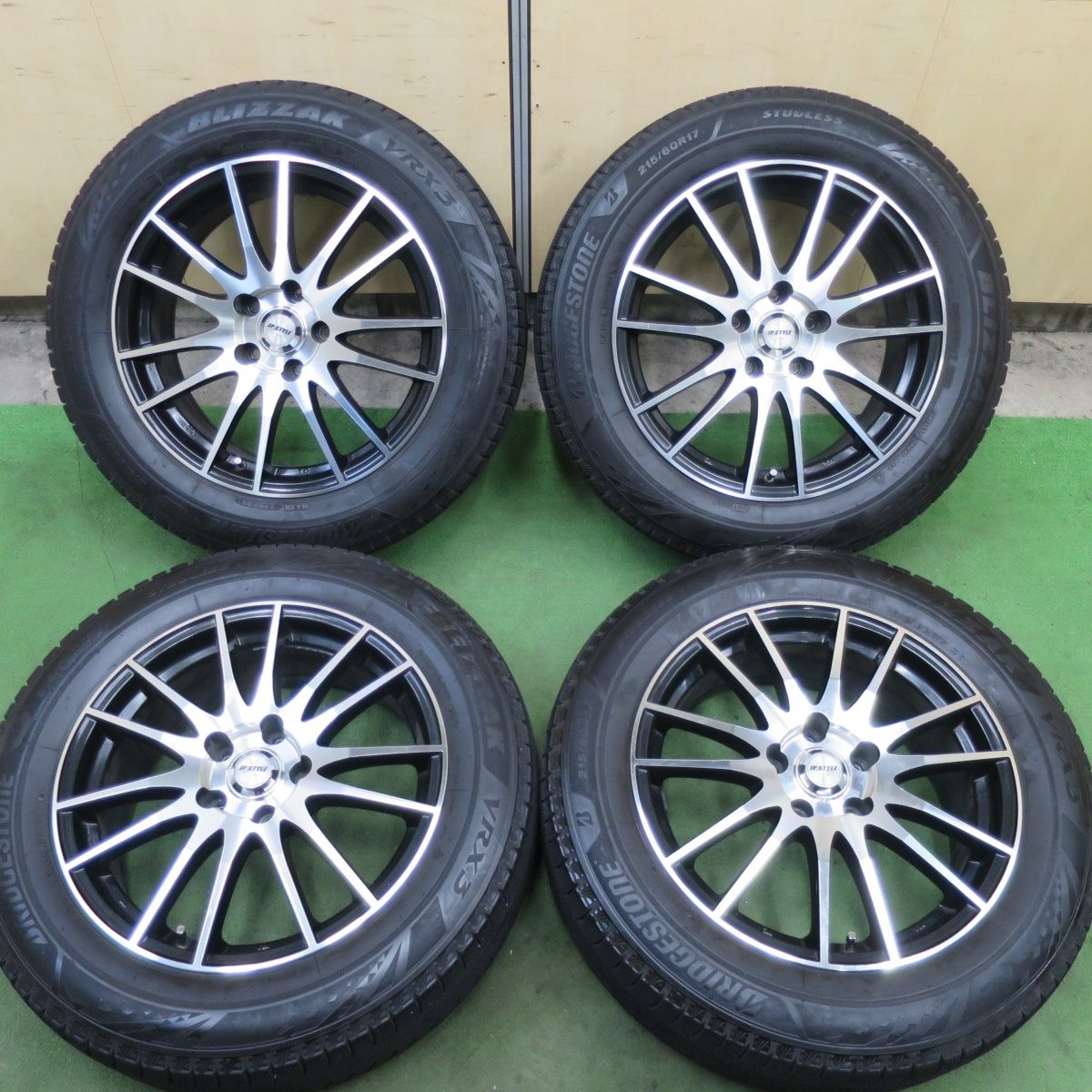 【良好品】ADONIS KRS 17in 7J +48 PCD114.3 ブリヂストン ブリザック VRX3 215/50R17 レヴォーグ オデッセイ MAZDA3 アクセラ リーフ &frasl; Wheels Racing Pro Comp 74900-T6G-J01ZC