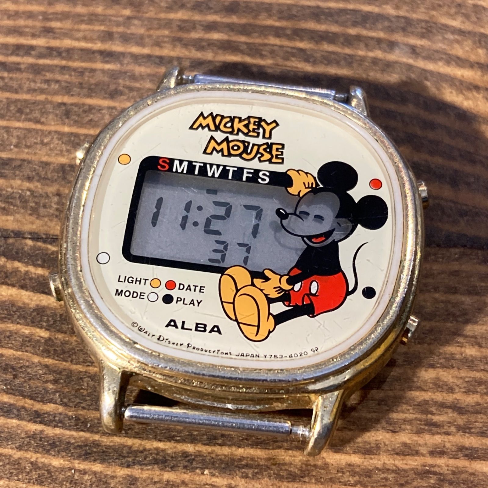 MP189) 80年代 SEIKO ALBA アルバ Y753-4030 ディズニー ミッキー