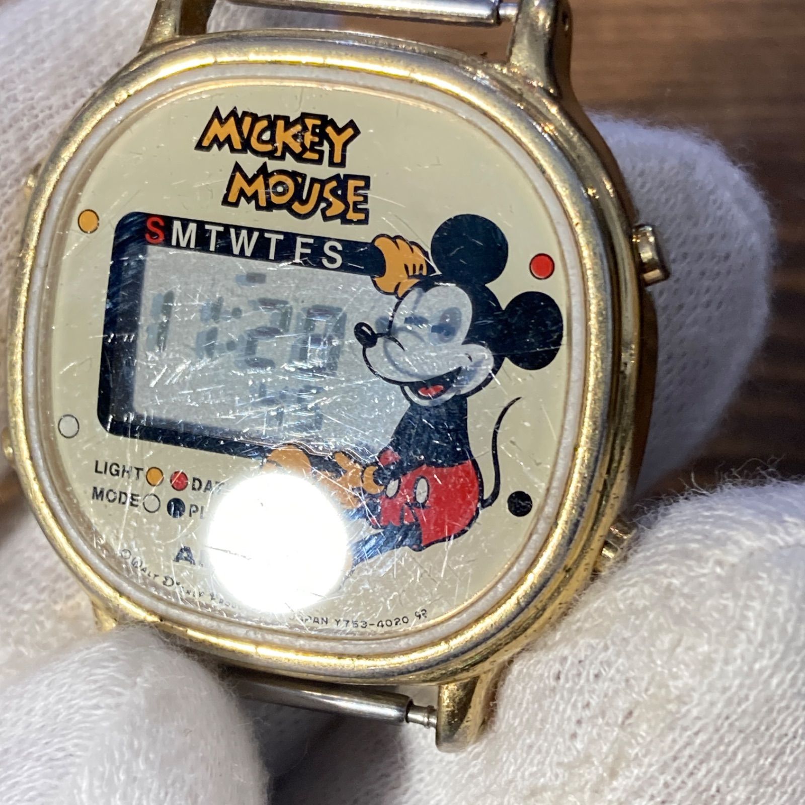 MP189) 80年代 SEIKO ALBA アルバ Y753-4030 ディズニー ミッキー