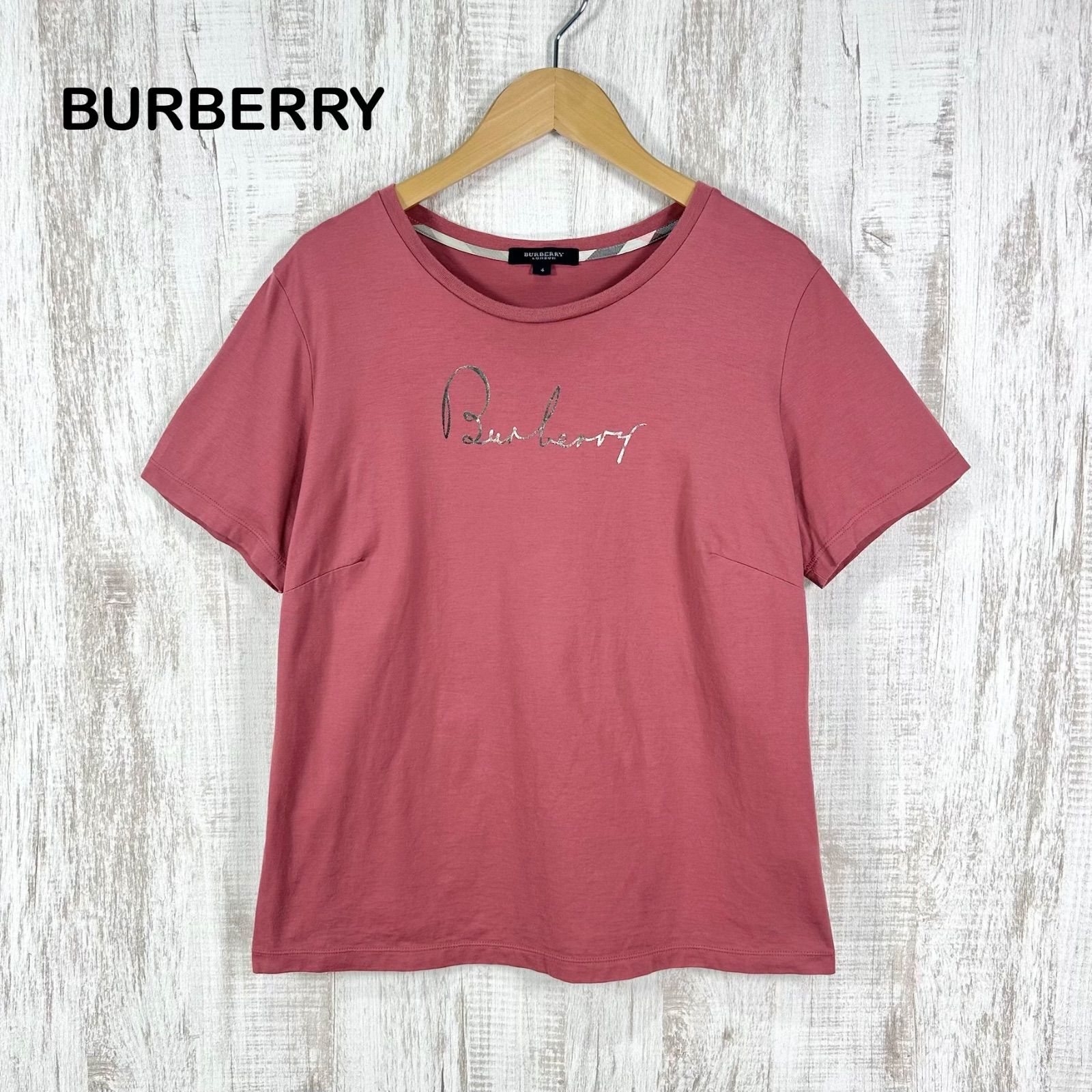 BURBERRY LONDON バーバリーロンドン メタリックロゴプリント Tシャツ 
