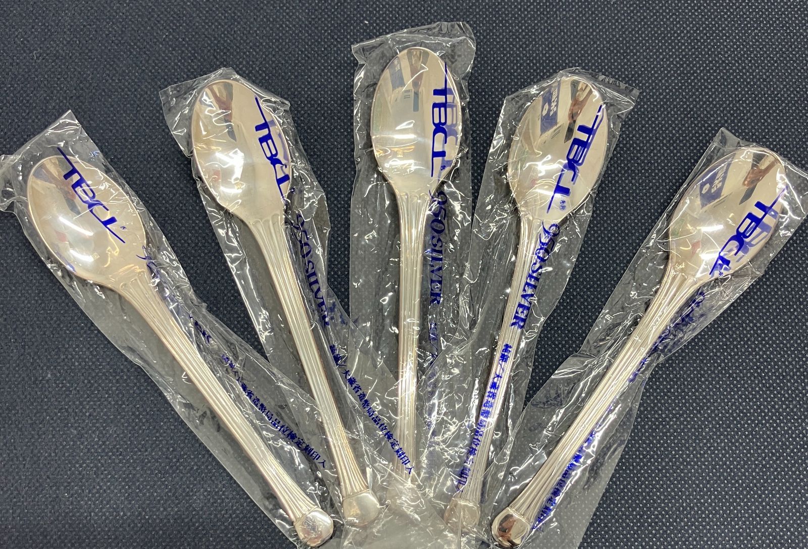 新品/銀製】TBCL シルバー950 スプーン 5本セット 造幣局検定刻印入 燕