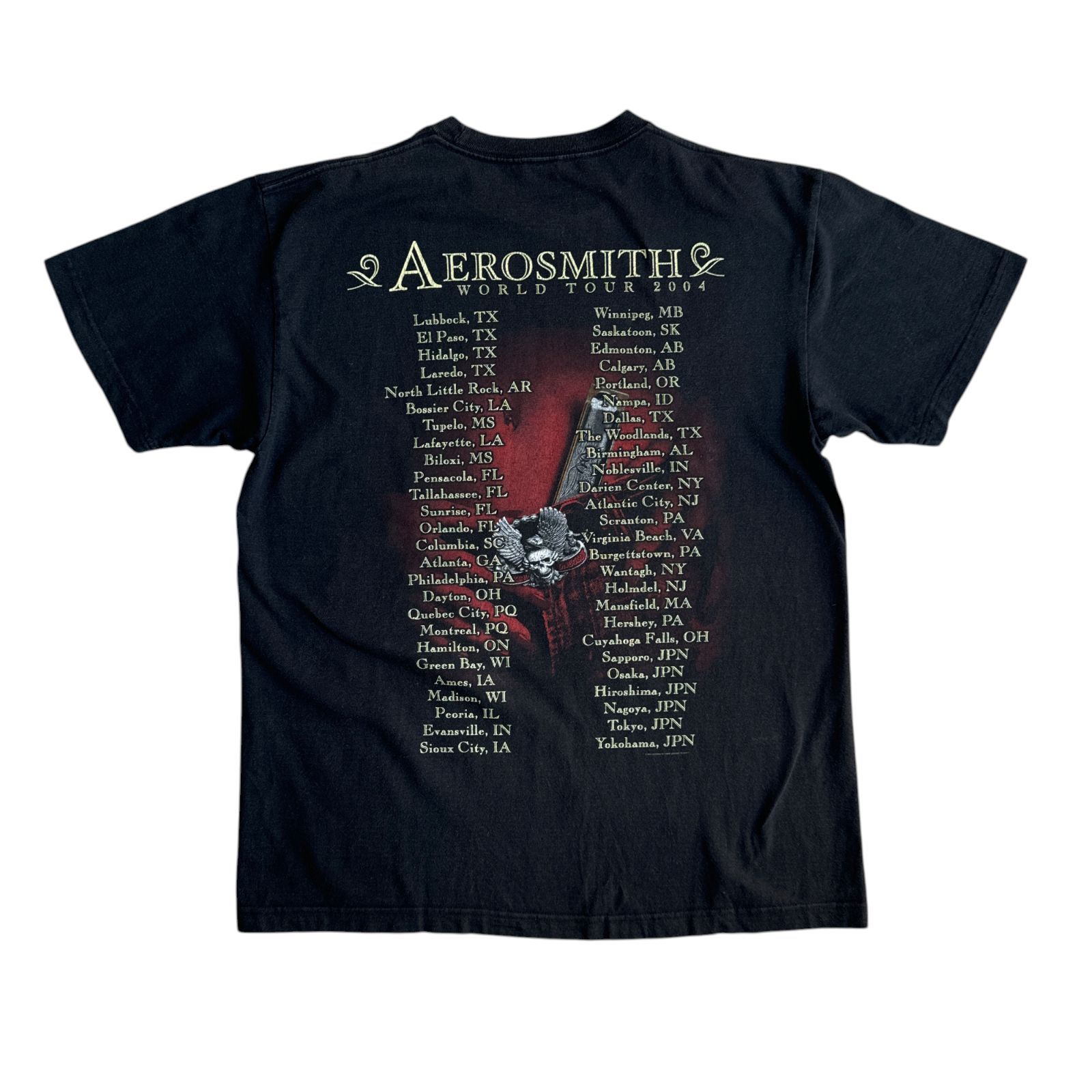 00s AEROSMITH “Honkin' On Bobo” World Tour 2004 Tシャツ XLサイズ