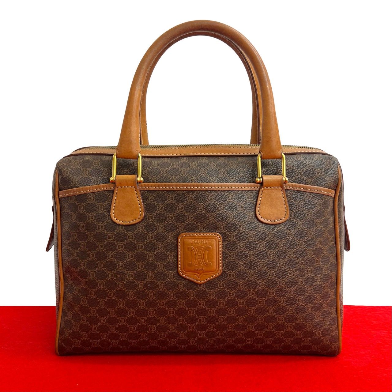 極 美品 CELINE セリーヌ ヴィンテージ マカダム ブラゾン トリオンフ
