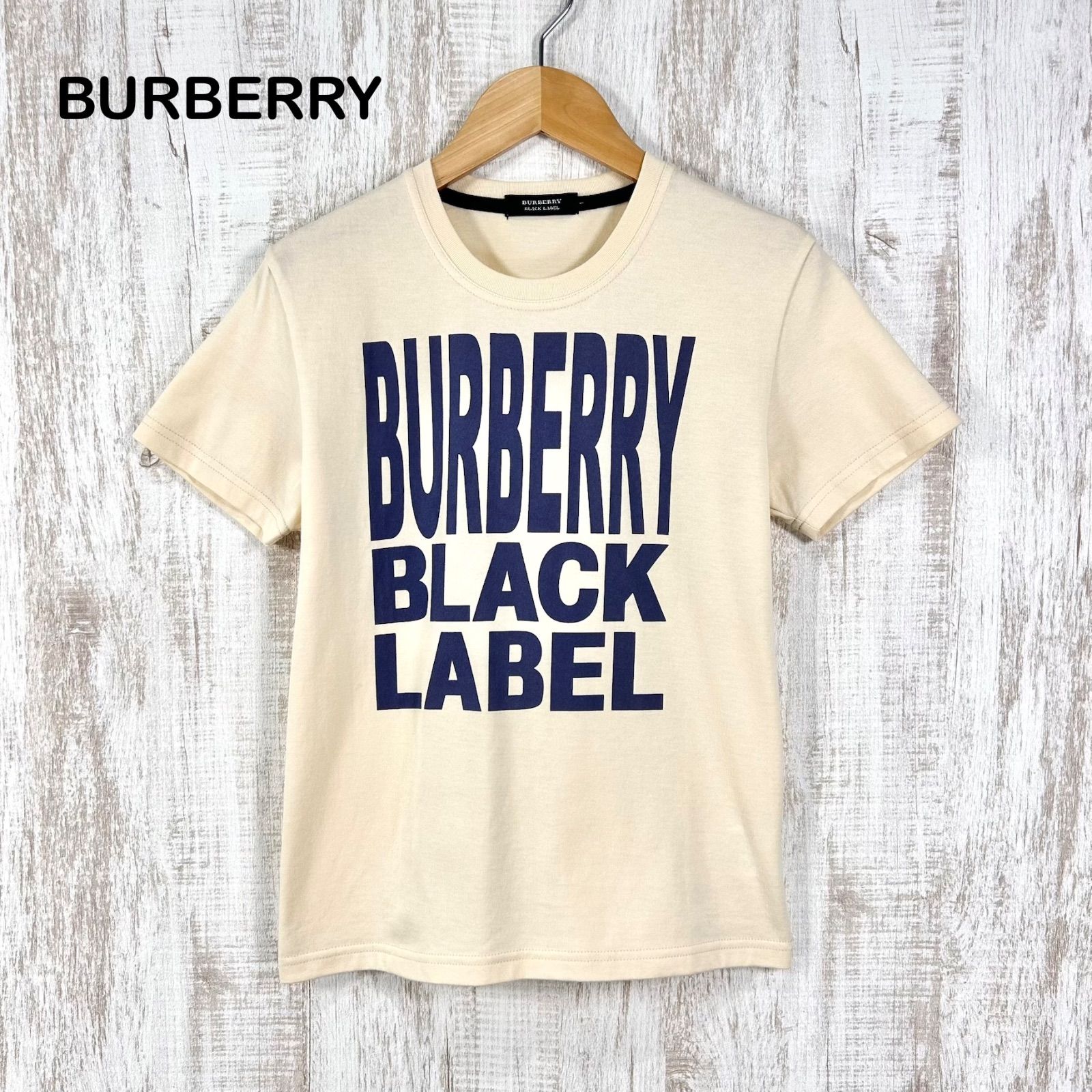 美品 BURBERRY BLACK LABEL バーバリーブラックレーベル ビッグロゴ 