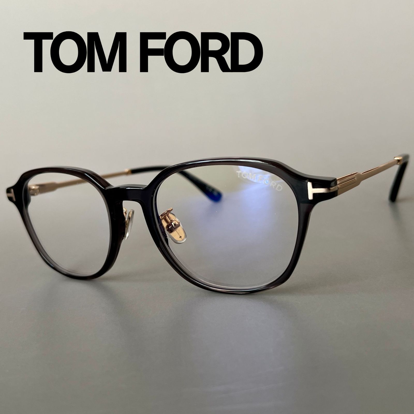 トムフォード メガネ アジアンフィット クラウンパント グレー ゴールド 金 トムフォード メガネ TOM FORD アジアンフィット クラウンパント