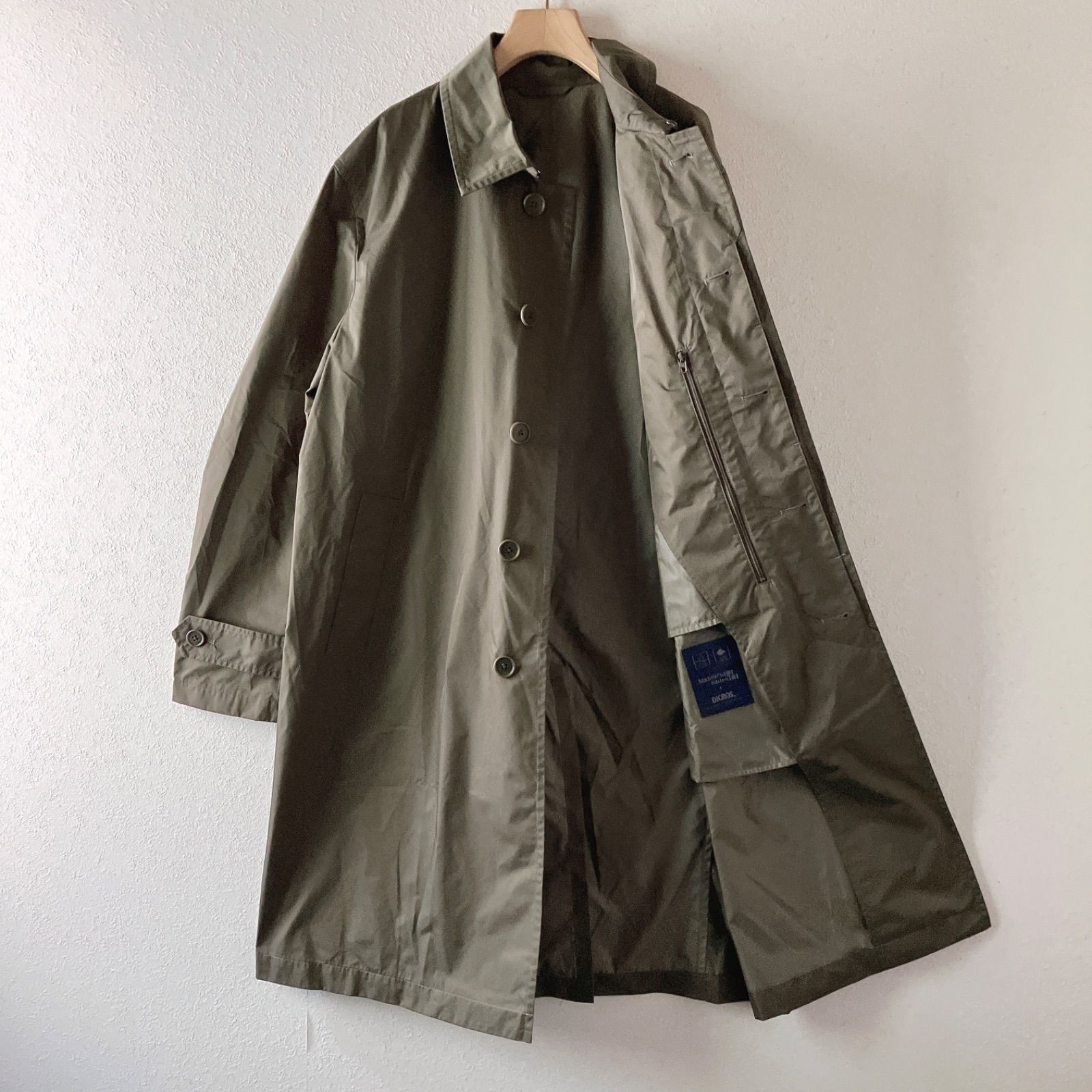 Maker's Shirt 鎌倉 DICROS 撥水ステンカラーコート 46 カーキ メンズL