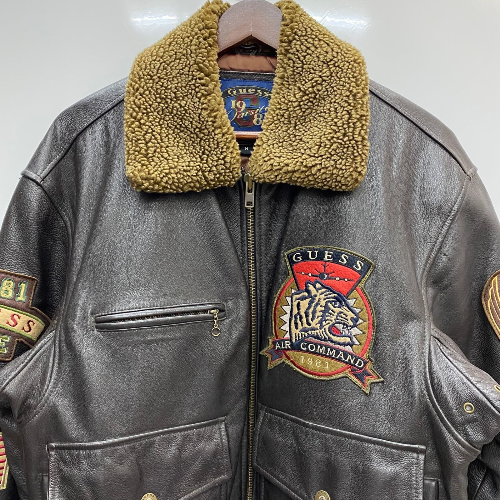 ゲス GUESS 90's USA製 1981 Air Command レザー フライトジャケット