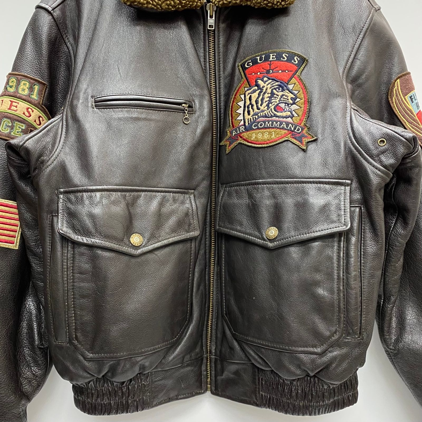 ゲス GUESS 90's USA製 1981 Air Command レザー フライトジャケット