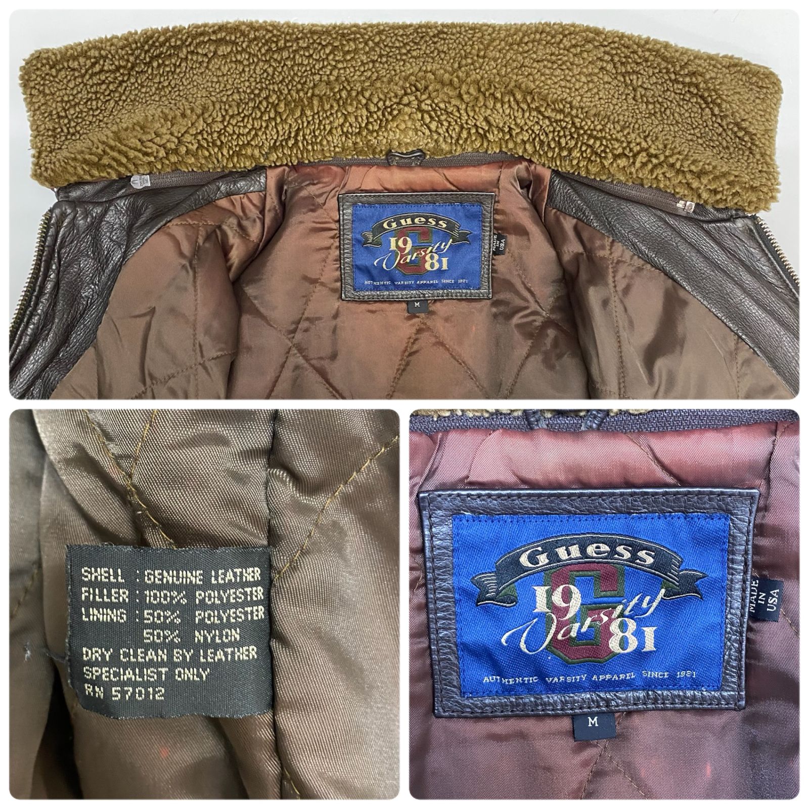 ゲス GUESS 90's USA製 1981 Air Command レザー フライトジャケット