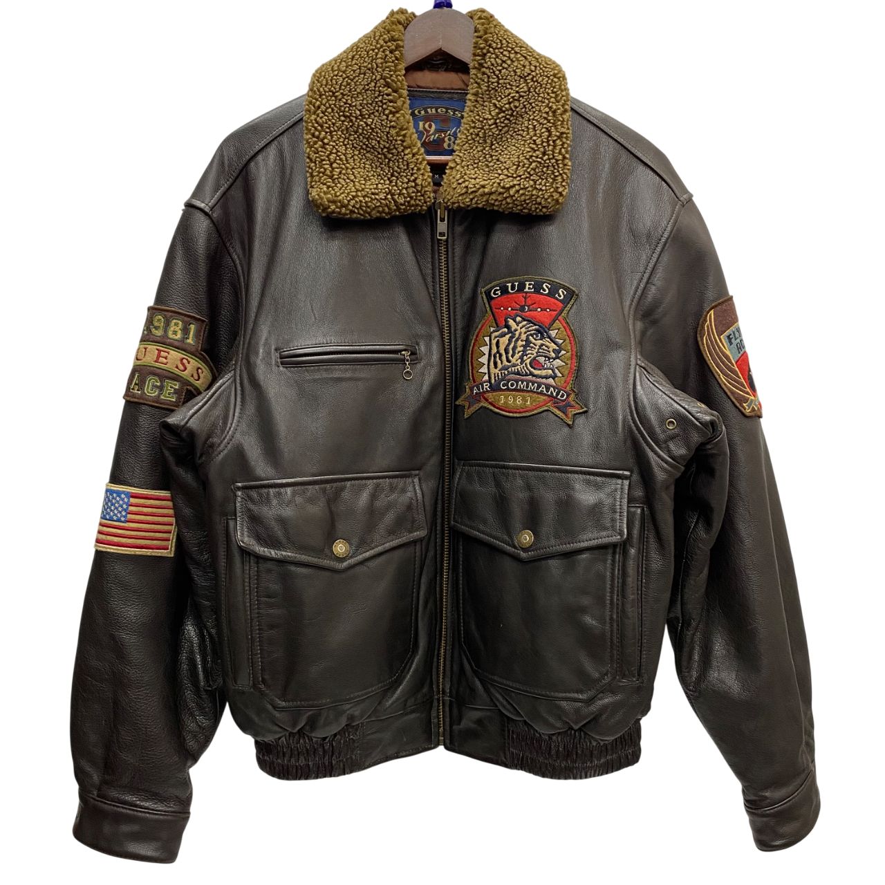 ゲス GUESS 90's USA製 1981 Air Command レザー フライトジャケット